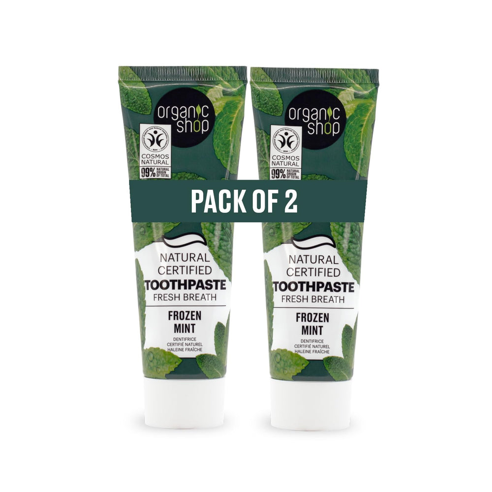 Organic Shop Frozen Mint Toothpaste tube front view