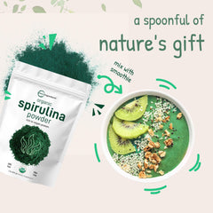 Nutrition facts panel for spirulina powder