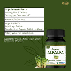 Vegetarian-friendly symbol on Organic Spree Alfalfa packaging