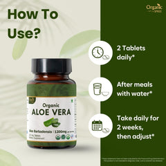 USDA Organic logo on Organic Spree Aloe Vera Tablets packaging