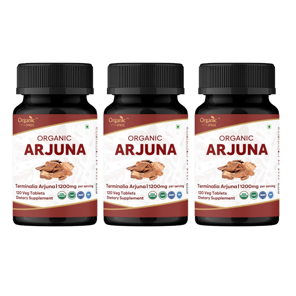 Organic Spree Arjuna 120 Tablets bottle front view