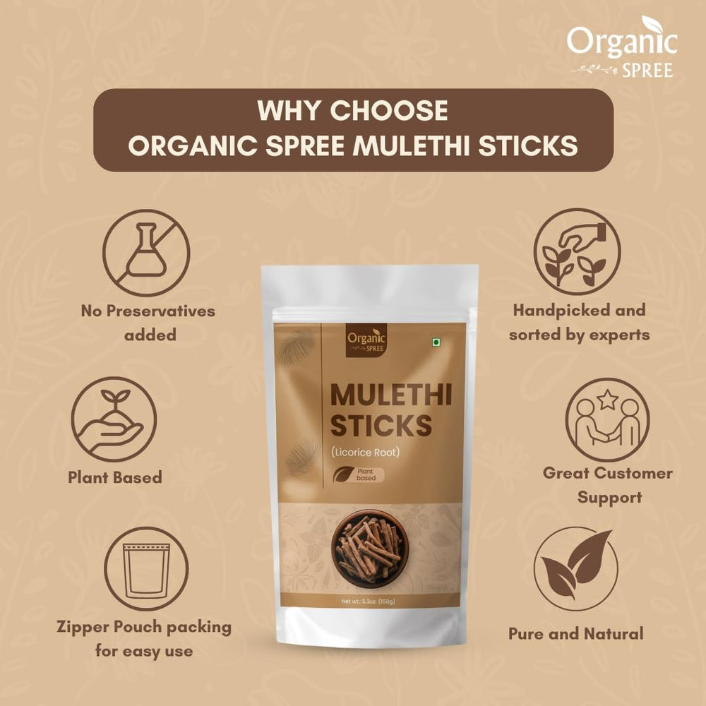 Display of Organic Spree Licorice Root sticks, 150 g