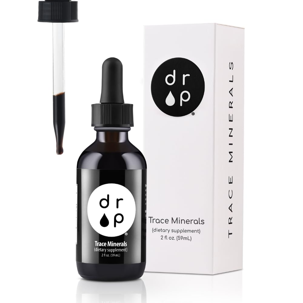 2 oz bottle of Organic Trace Minerals Electrolyte Drops with Fulvic Acid