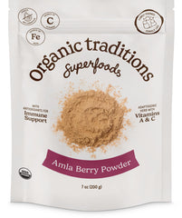 Front view of Organic Traditions Amla Berry Powder 7oz (200g)