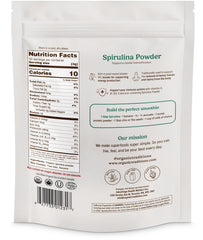 Packaging of Organic Traditions Spirulina Powder 5.3oz bag