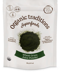 Organic Traditions Wheat Grass Powder 150g bag