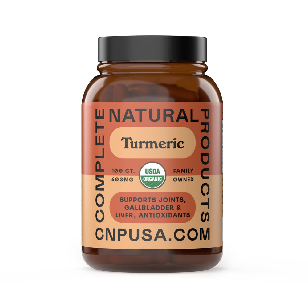 Organic Turmeric Capsules bottle label