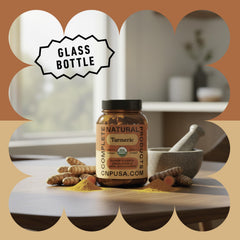 Organic Turmeric Capsules packaging on white background