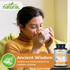 Vegan, GMO-free organic turmeric supplement capsules