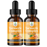 Organic turmeric liquid drops bottle with dropper