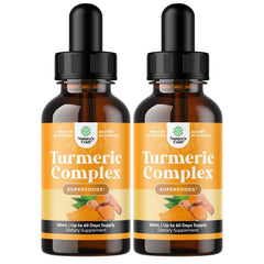 Organic turmeric liquid drops bottle with dropper