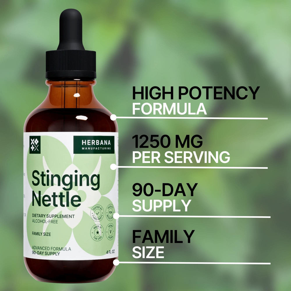 Organic Urtica dioica nettle supplement packaging