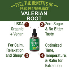 Vegan and gluten-free valerian root drops label