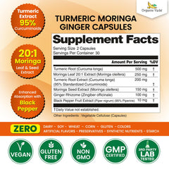 Close-up of 20:1 Moringa leaf extract label