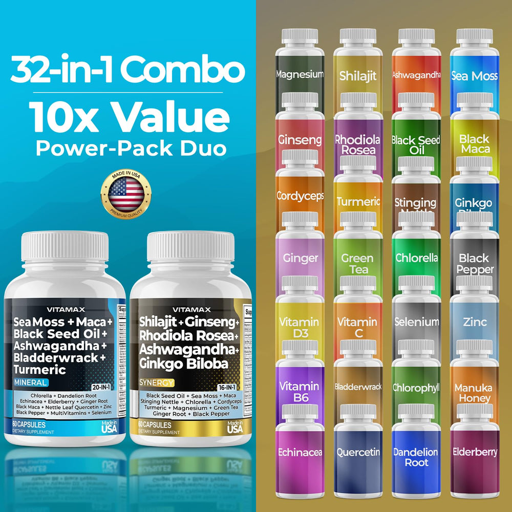 Organic vegan, Non-GMO capsules — USA Made