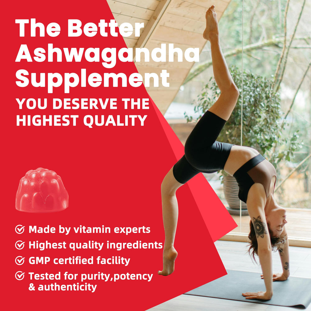 Organic vegan gluten-free Ashwagandha gummies packaging