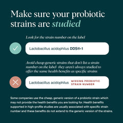 Organic vegan probiotics with prebiotics label