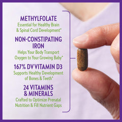 Organic vegetables and herbs in prenatal formula