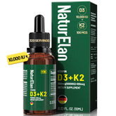 Organic Vitamin D3 K2 Drops with MCT Oil bottle (320 servings)