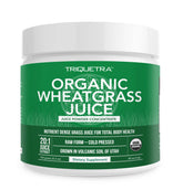 Organic Wheatgrass Juice Powder bottle label - 5.3 oz / 60 servings
