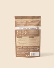 Organic yellow pea protein powder and vanilla bean powder close-up