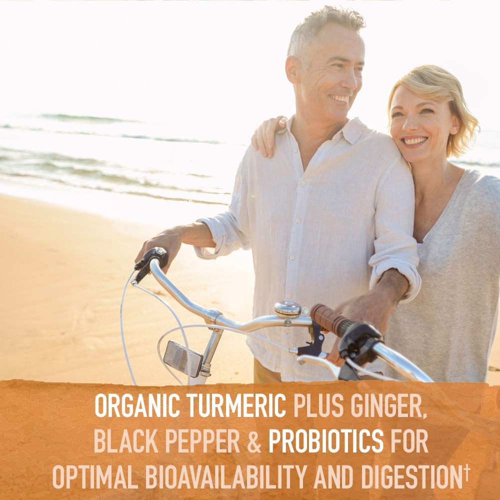 Organic whole turmeric root and ginger root for inflammation support