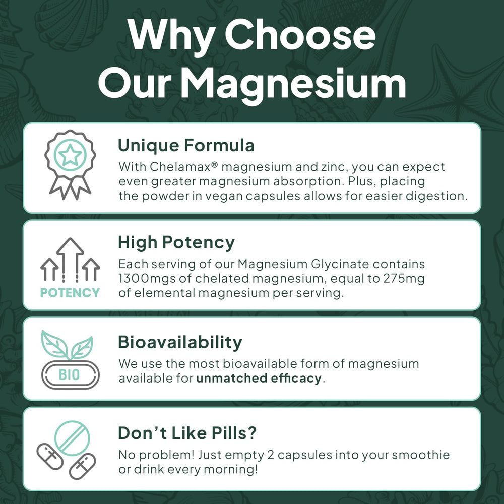 Three-bottle Organics Ocean magnesium supplement package