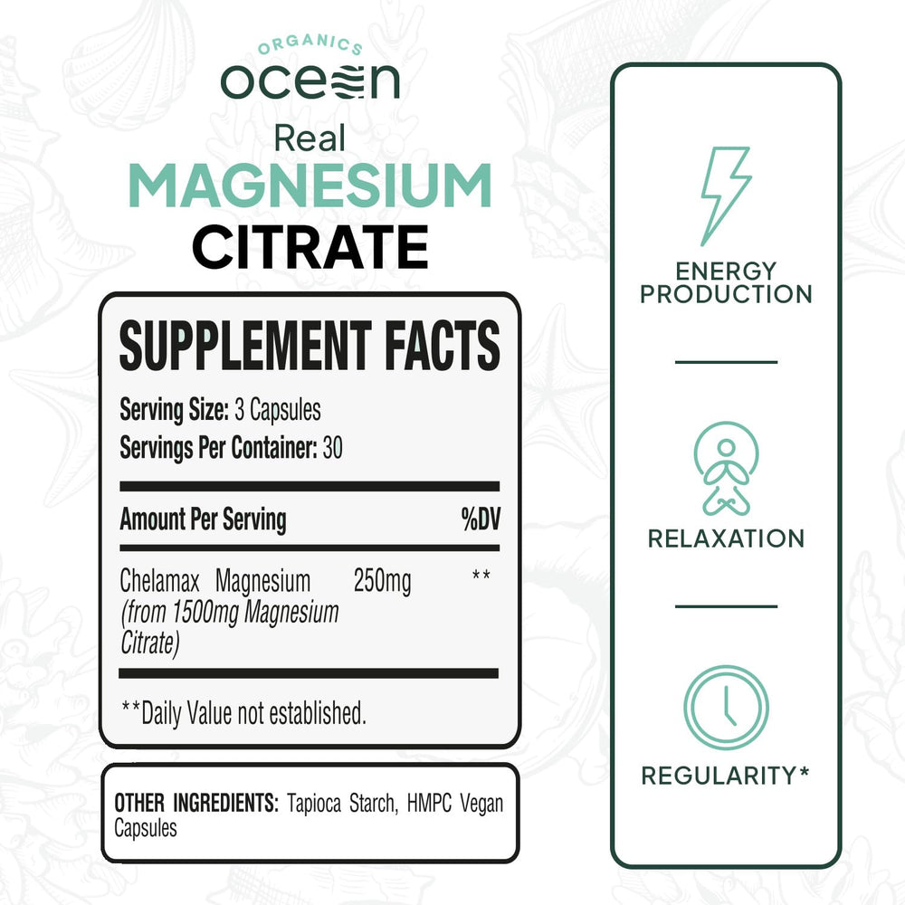 Organics Ocean Real Magnesium Citrate packaging