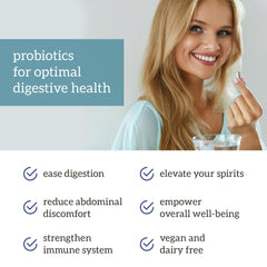 Illustration of digestive health benefits and CFU count