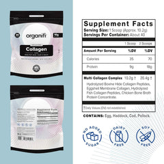 Close-up of collagen powder texture