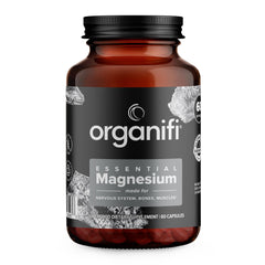 Organifi Essential Magnesium Glycinate bottle with 60 vegan capsules