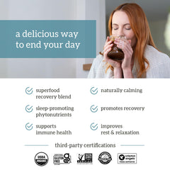 Close-up of Organifi Gold Chocolate powder