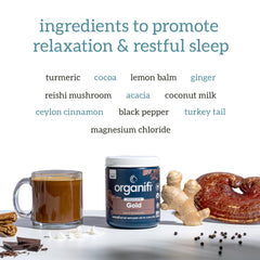 Golden milk with steam and cinnamon