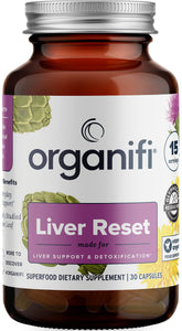 Organifi Liver Reset bottle on white background