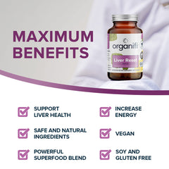 Organifi Liver Reset daily-dose image showing simple two-capsule routine