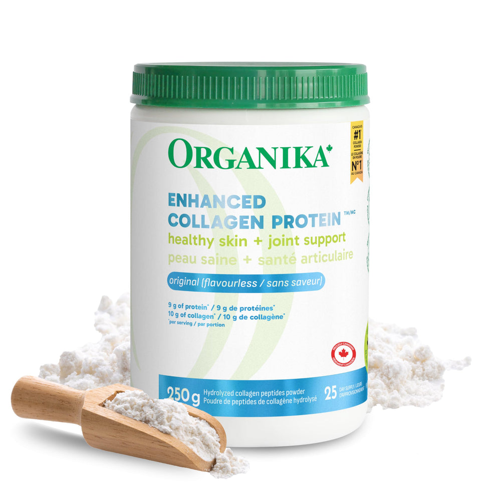 Packaging front of ORGANIKA Collagen Enhanced 250 g