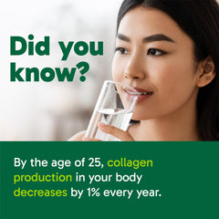 Nutritional information panel for ORGANIKA Collagen Enhanced 250 g