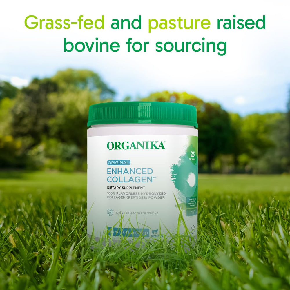 18oz packaging of Organika hydrolyzed collagen powder