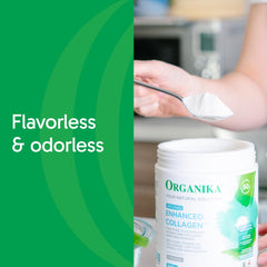 Close-up of collagen powder texture