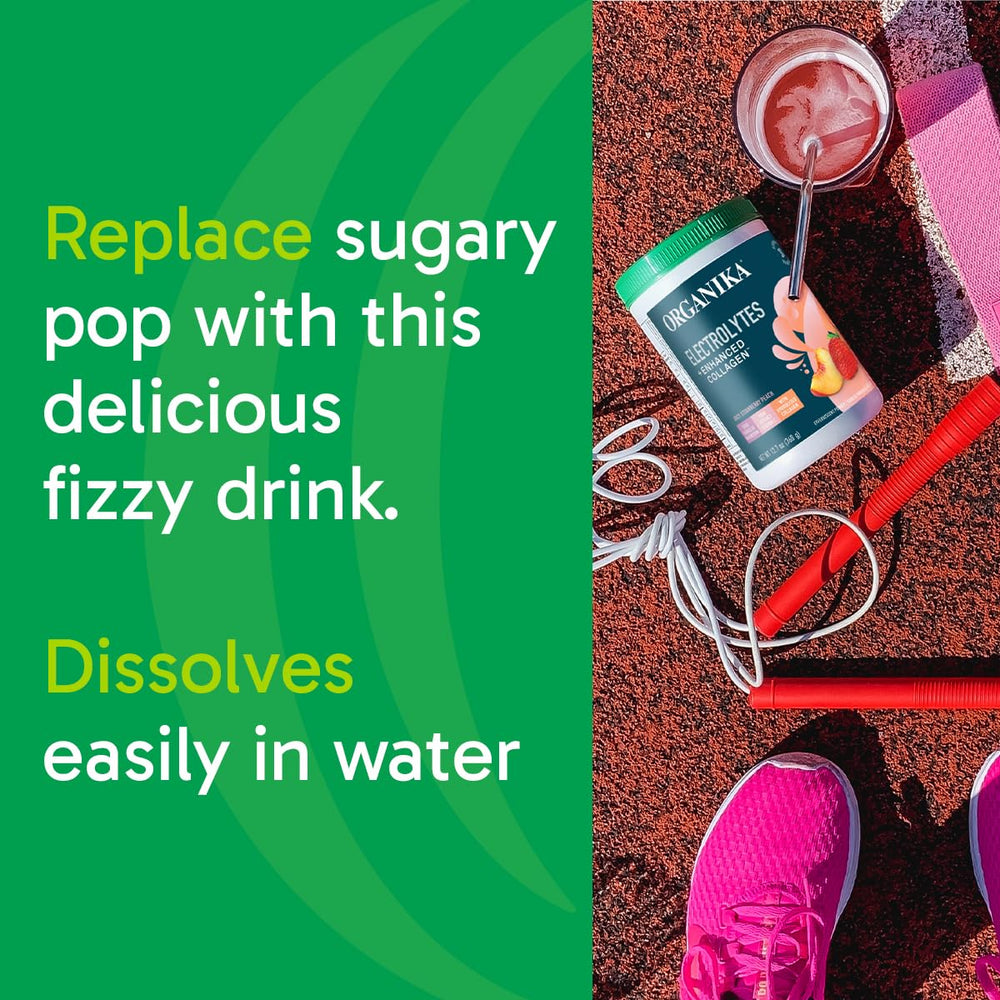 Nutrition label and ingredients of Organika Electrolytes with Collagen