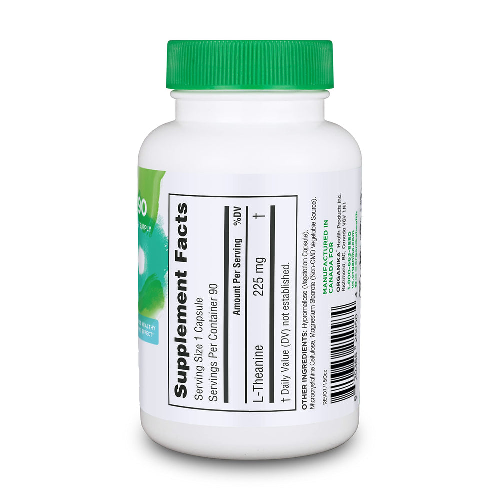 Organika L-Theanine packaging and bottle