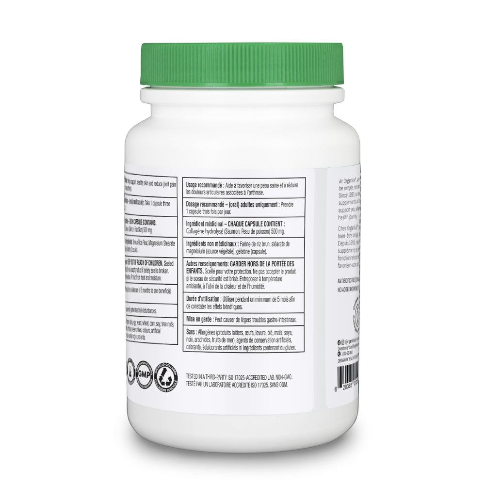 Sustainably sourced wild salmon marine collagen illustration