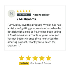 Chaga, Maitake and Reishi mushrooms in the blend