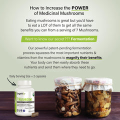 Lions Mane and Shiitake mushrooms featured in Organixx formula