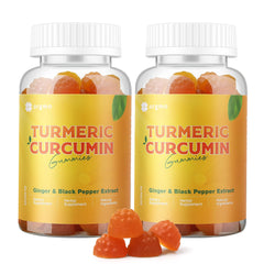 ORGMO Turmeric Curcumin Gummies 2-pack front view
