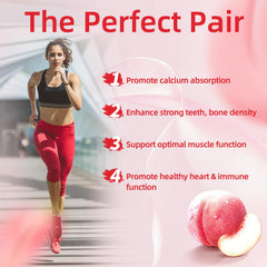 Sugar-free peach gummies with natural peach flavor