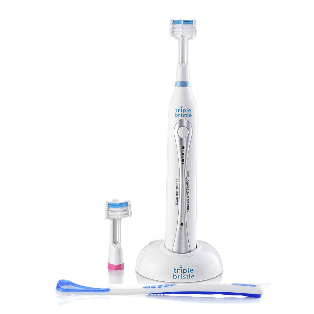 Front view of Original Sonic Toothbrush Pink 2pk