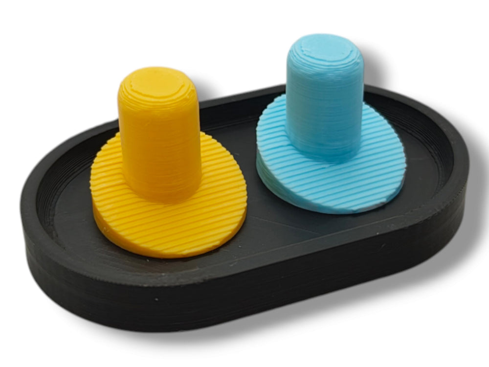 Pastel blue Oral-B iO head holder for bathroom countertop