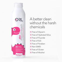 ORL Kids mouthwash alcohol-free formula