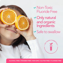 ORL Kids mouthwash fluoride-free label